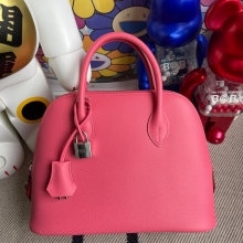 Hermes Bolide 25CM Epsom 8W Rose Azalee PHW Handmade