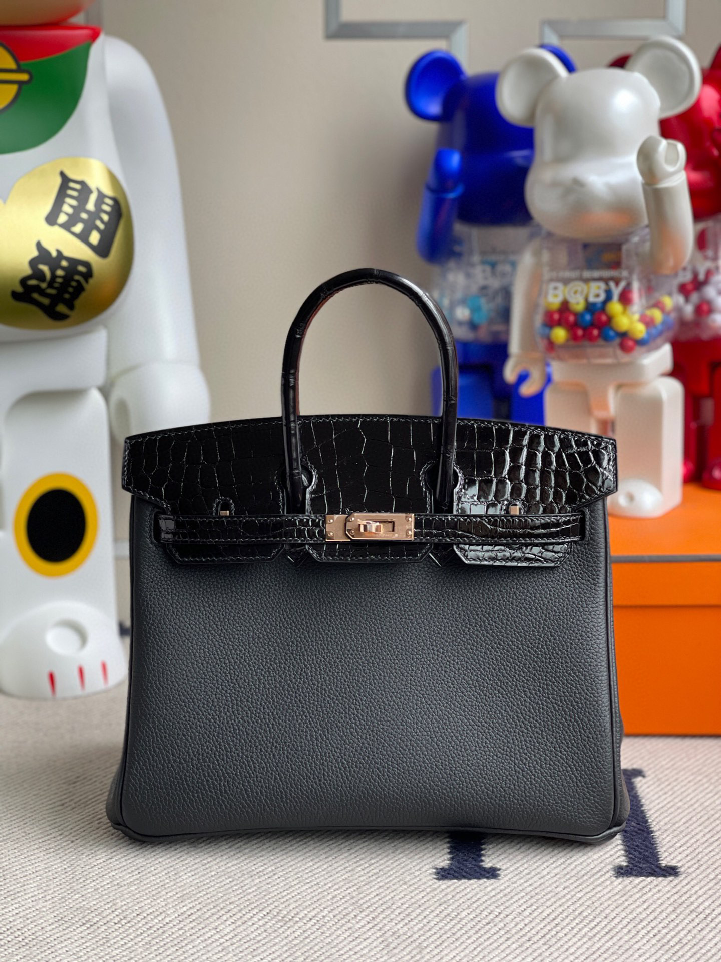 Hermes Birkin Bag 40CM Epsom Leather Gold Hardware, CK89 Noir