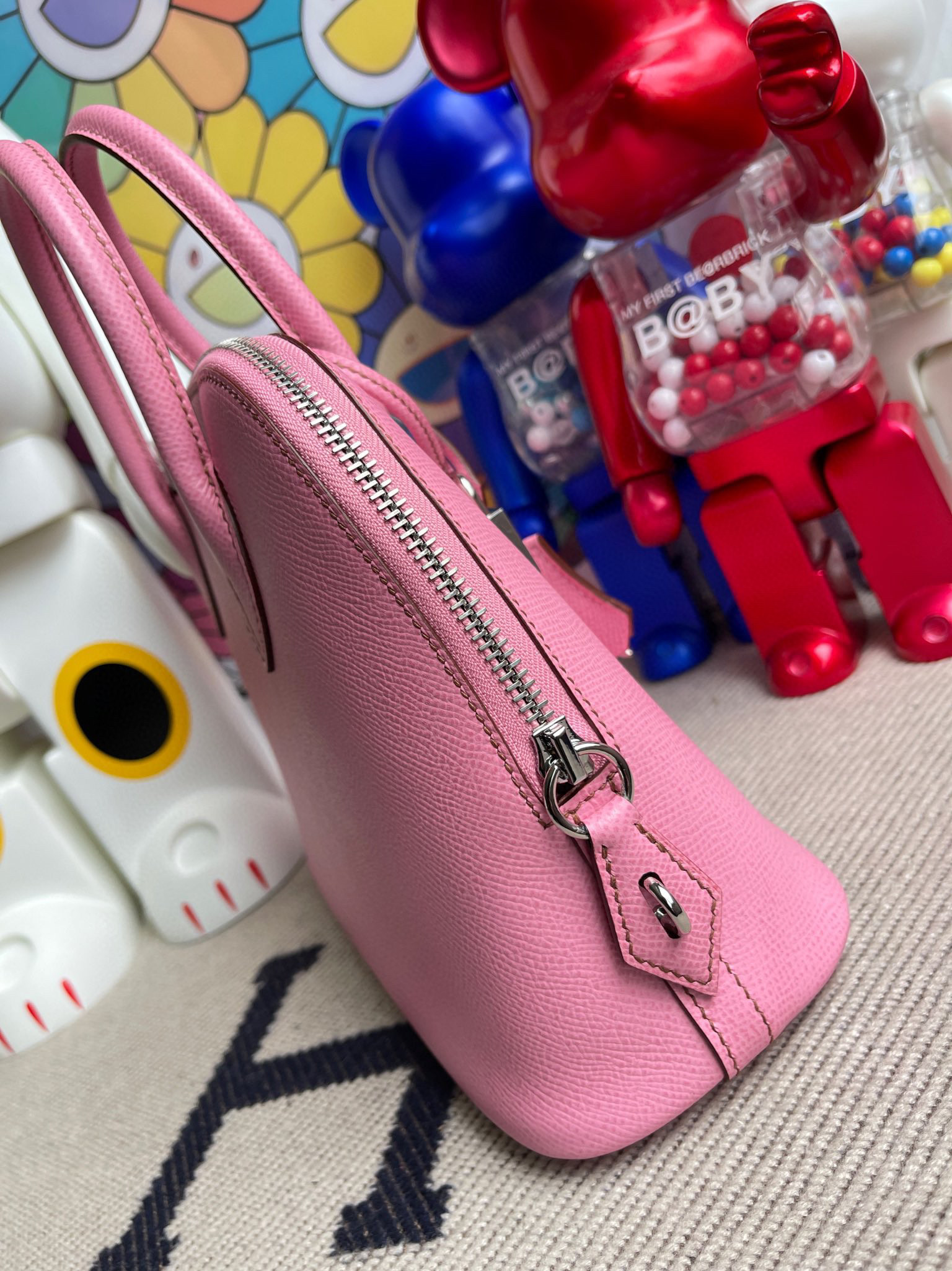 RepLadies Hermes Bolide 25CM Epsom 5P Pink Silver Hardware - RepLadies ...